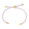 Adjustable Round Braided Microfiber Leather Cord Bracelet Making KK-CBAC260-01G-28-1