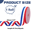 50 Yards Tricolor Polyester Striped Grosgrain Ribbon OCOR-WH0112-004A-2