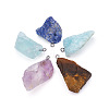 Beadthoven 5Pcs 5 Style Natural Gemstone Pendants G-BT0001-02-2