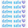 Laser PVC Drive Safe Self Adhesive Car Stickers STIC-WH0013-09B-1