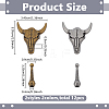12Pcs 2 Colors Zinc Alloy Bolo Tie Slide Clasps FIND-ME0003-47-2