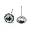 Tarnish Resistant 304 Stainless Steel Stud Earring Findings STAS-E024-11-2