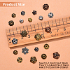200Pcs 20 Styles Tibetan Style Alloy Flower Bead Caps TIBE-YW0001-87-3