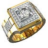 Square Alloy with Crystal Rhinestone Finger Rings FS-WG4A2D8-05-2