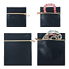 2Pcs 2 Styles Rectangle Square PU Leather Jewelry Gift Zipper Bags ABAG-TADJ0001-01A-1