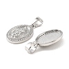 Brass & Clear Cubic Zirconia Pendants KK-G558-08P-2