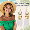 2Pairs 2 Colors Feather Chandelier Earrings EJEW-TA0001-81F-7