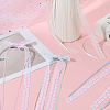 8Pcs 4 Colors Lace Bowknot Polyester Alligator Hair Clips PHAR-CY0001-01-7