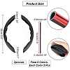 SUPERFINDINGS 2Pcs Fibre Car Steering Wheel Cover and 12Pcs PVC Air Conditioner Strip Decoration Cover AJEW-FH0002-40-5