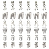 90Pcs 6 Styles 201 & 304 Stainless Steel Snap on Bails STAS-YW0003-28-1