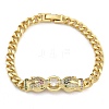 Brass Micro Pave Cubic Zirconia Bracelets BJEW-K261-20G-2