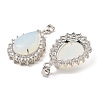 Opalite & Rhinestone Pendants G-K338-31P-03-2