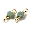 Natural Green Aventurine Connector Charms FIND-C046-03B-G-2
