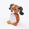 Handmade Lampwork Puppy Home Display Decorations LAMP-J084-06-3