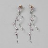 Brass Micro Pave Cubic Zirconia Dangle Stud Earrings EJEW-WH0004-192P-1