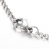 Moon & Star Stainless Steel Gemstone Charm Bracelets BJEW-JB01935-03-4