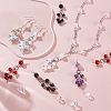 12Pcs 6 Styles Mixed Stone Round Tassel Big Pendants PALLOY-PHE00009-4
