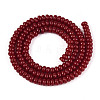 Opaque Solid Color Glass Beads Strands GLAA-ZX008-4mm-18O-2