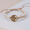 Natural Howlite Round Beaded Braided Bead Bracelets FS-WGE5EF2-11-1