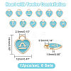   72Pcs 6 Sets Alloy Enamel Charms ENAM-PH0002-37-2