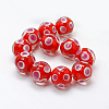 Handmade Lampwork Beads Strands LAMP-G051-M-3