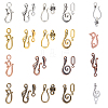 Tibetan Style Hook and Eye Clasps TIBE-PH0005-13-WH-1