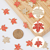 SUPERFINDINGS 80Pcs Autumn Theme Rack Plating Alloy Enamel Pendants ENAM-FH0001-41-3