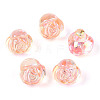 Electroplate Transparent Acrylic Beads PACR-CJC0008-08A-1