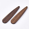 Undyed Walnut Wood Big Pendants WOOD-T023-03-2