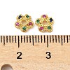 Brass Micro Pave Colorful Cubic Zirconia Bead Caps KK-V015-07G-01-2