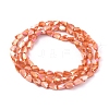 Electroplate Opaque Solid Color Glass Beads Strands EGLA-G035-B-FR01-2