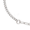 304 Stainless Steel Curb & Cable Chain Bracelets for Women BJEW-JB13116-3