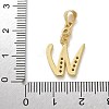 Brass Micro Pave Cubic Zirconia Pendants KK-M319-02G-W-3