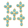 Dyed Synthetic Turquoise Big Pendants KK-H516-20G-1
