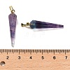 Natural Fluorite Pointed Pendants G-D089-01G-02-3