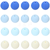 Rubberized Style Imitated Silicone Acrylic Beads MACR-PA0001-06A-02-6