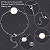10Pcs 2 Colors 304 Stainless Steel Paperclip Chain Satellite Chain Bracelet Making BJEW-SP0001-31-5