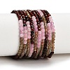Gradient Color Natural Amethyst & Garnet & Apatite Beads Strands GG-CBA1668-A11-3mm-2