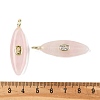 Natural Rose Quartz Pendants G-D357-01E-3