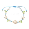 Ocean Theme Synthetic Turquoise & Glass Seed Beaded Bracelets BJEW-MZ00305-01-2