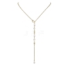 Shell Pearl Bead Pendant Necklaces NJEW-JN04939-1