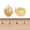 Oval Brass Stud Earrings EJEW-H154-09C-G-5