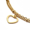 304 Stainless Steel Charm Anklet for Women AJEW-C021-10G-3