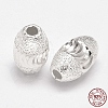 Fancy Cut Oval 925 Sterling Silver Textured Beads STER-F012-21C-2