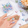 40Pcs Spray Painted Alloy Stud Earring Findings FIND-SP0005-51-3