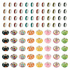 50Pcs Transparent Resin Rondelle European Beads RESI-TA0005-62-3