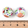 Printed Opaque Acrylic Beads MACR-T048-04B-3