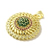 Brass Micro Pave Colorful Cubic Zirconia Pendants KK-Z042-20G-01-2