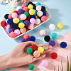 120Pcs 12 Colors Polyester High-elastic Pom Pom Ball DIY-TA0013-41-8