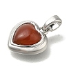 Natural Carnelian(Dyed & Heated) Heart Charms KK-K388-02P-2